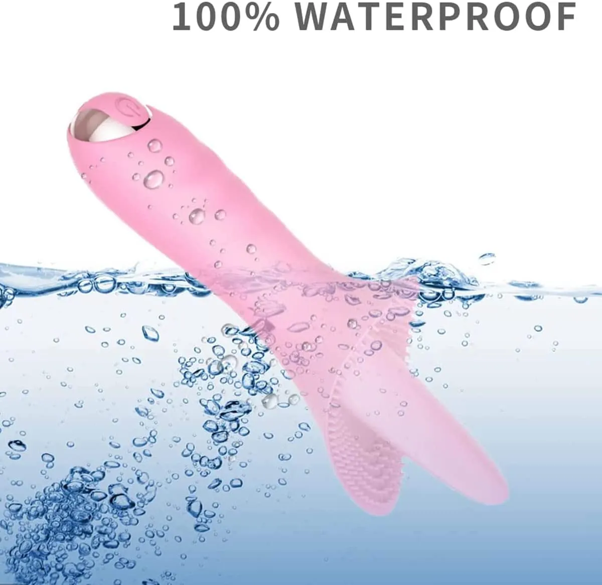 10 Vibraring Mode 2 In 1 Waterproof Stimulation Silicone Vibrator