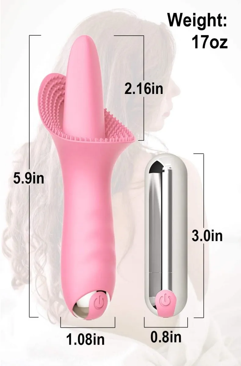 10 Vibraring Mode 2 In 1 Waterproof Stimulation Silicone Vibrator