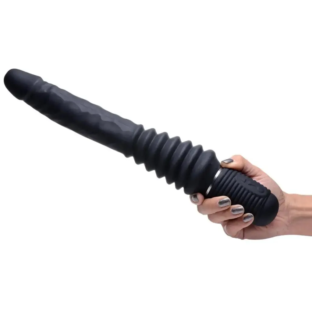 10x Silicone Vibrating And Thrusting Dildo