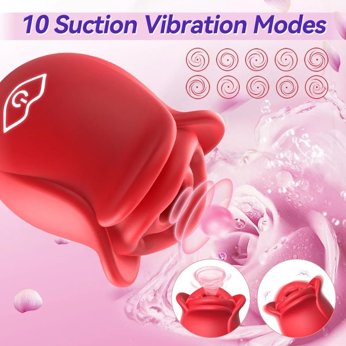 2024 APP Control Rose Suction Clitorial Stimulator Vibrator