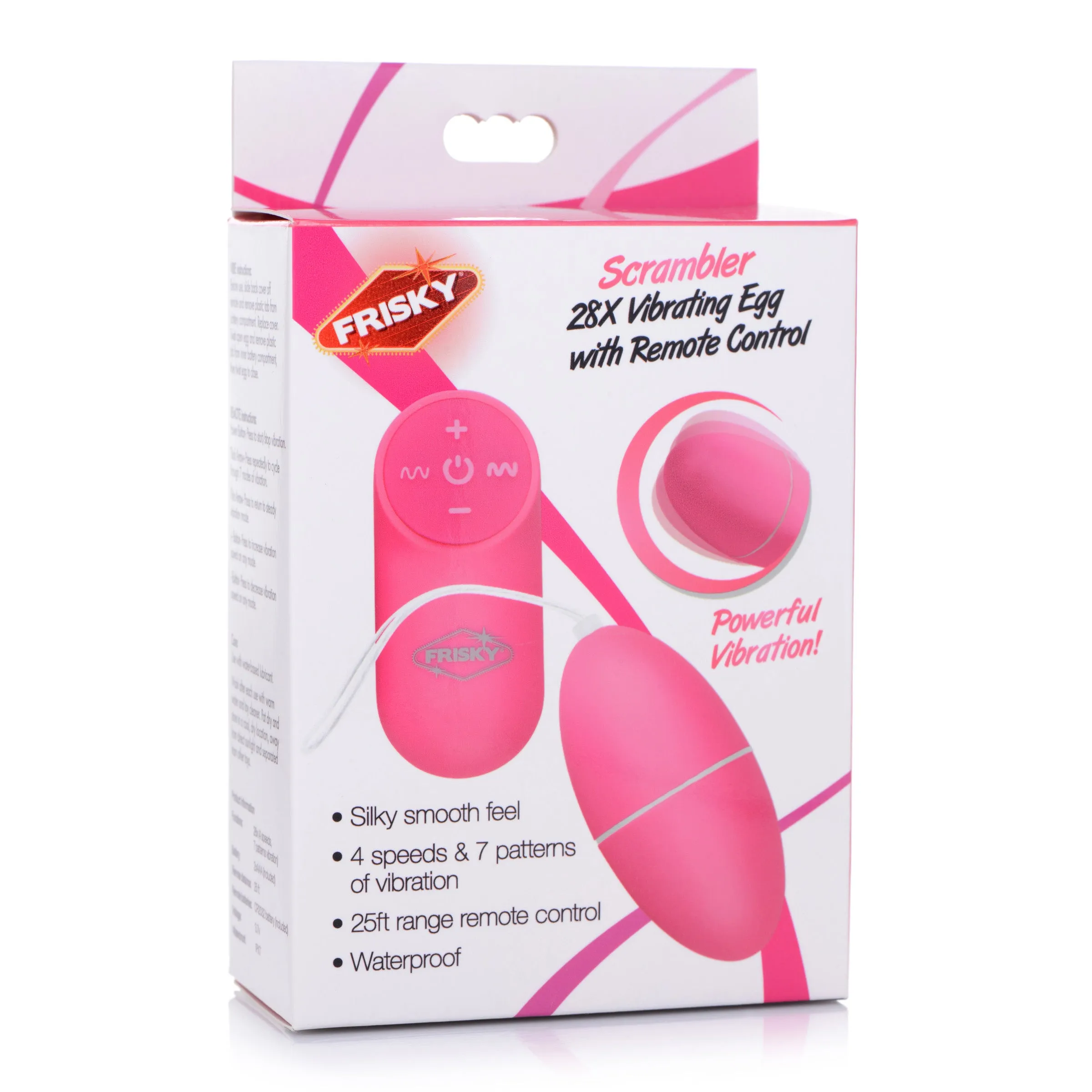 28X Scrambler Vibrating Egg w- Remote - Pink