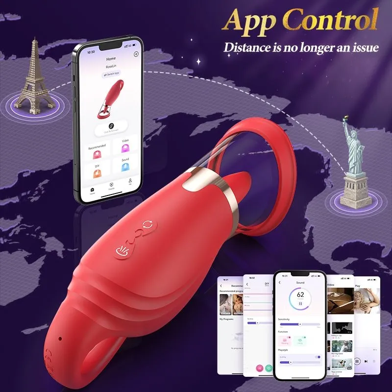 3 in 1 Sucking and Licking Clitoris Vibrator Stimulator with App Control