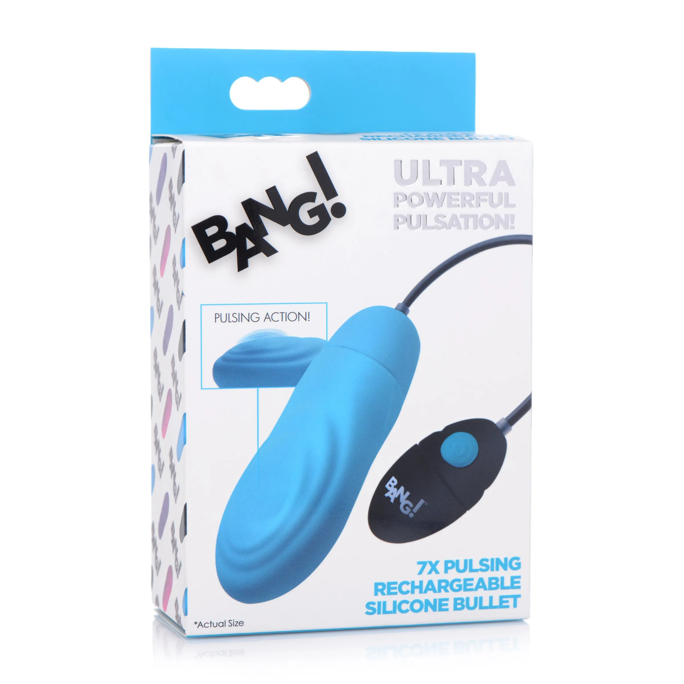 7X Pulsing Rechargeable Silicone Vibrator - Blue