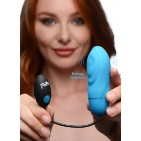 7X Pulsing Rechargeable Silicone Vibrator - Blue