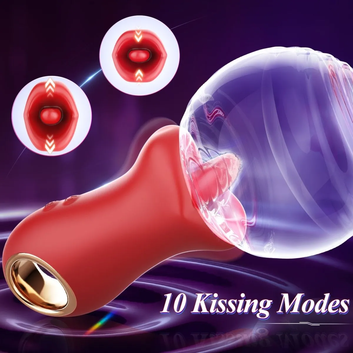 ABBY 3 in 1 Kissing and Licking Female Vibrator Sex Toy