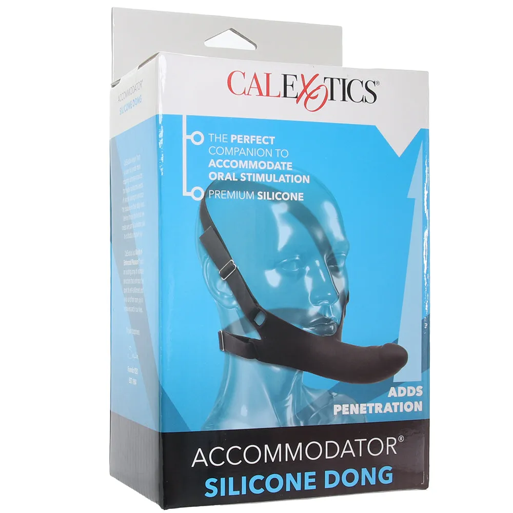 Accommodator Silicone Chin Strap Dildo in Black