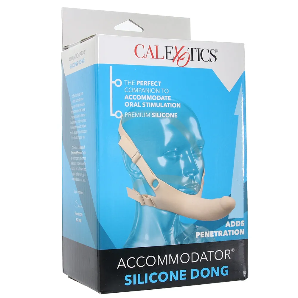 Accommodator Silicone Chin Strap Dildo in Ivory