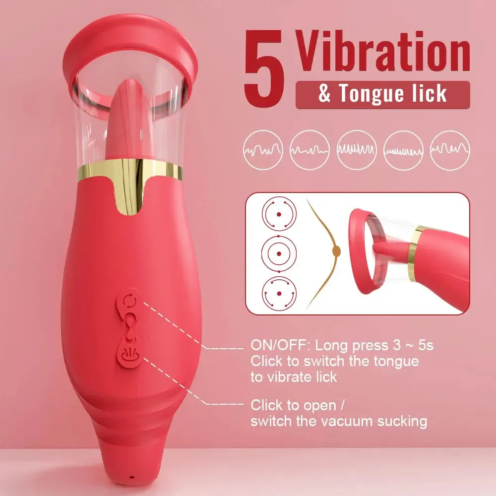 Ada - Sucking Tongue-licking & Vibrating Clit Nipple Stimulator