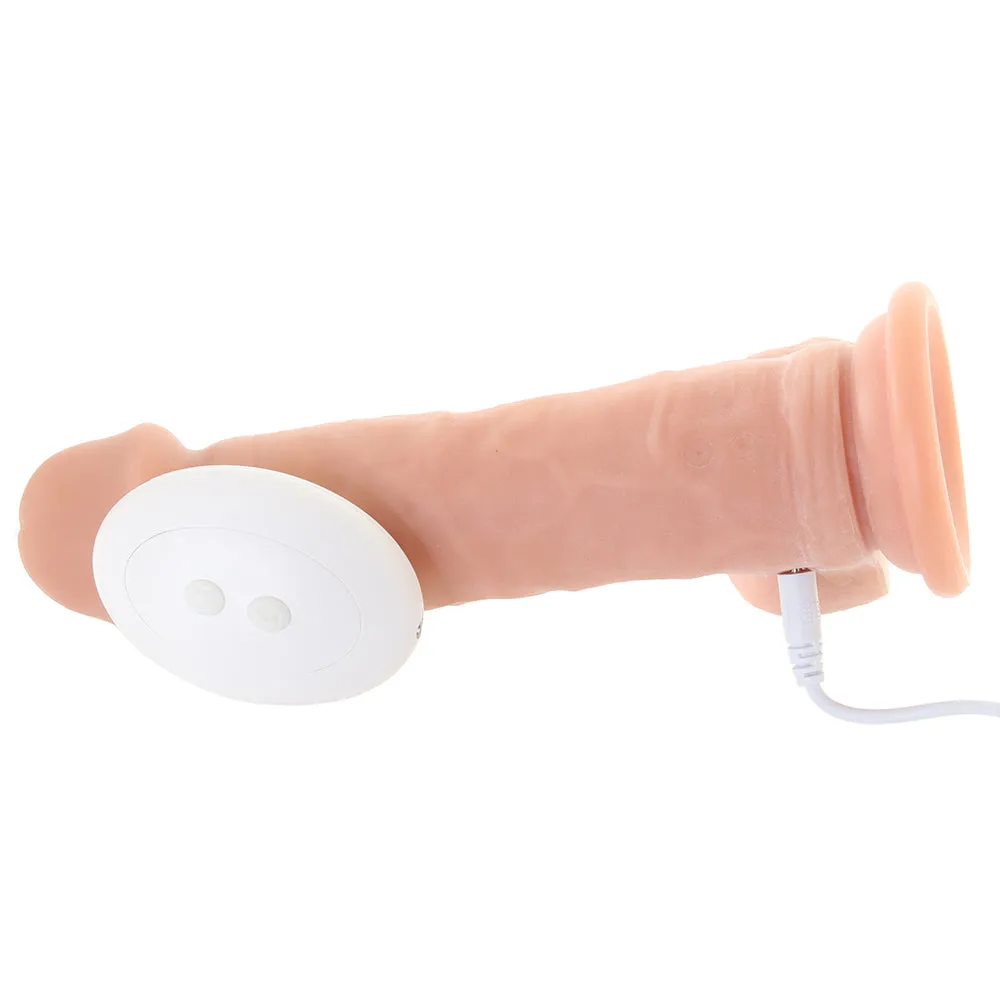 Adam's Warming Rotating Power Boost Dildo in White