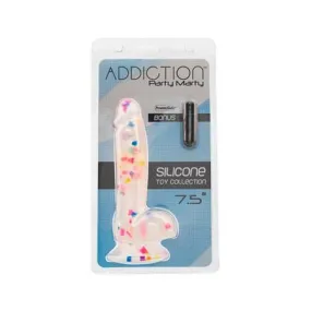 Addiction Confetti Silicone Dildo with Free Bullet Vibe