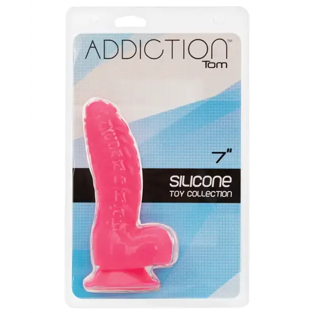 Addiction Tom 7" Dildo - Hot Pink