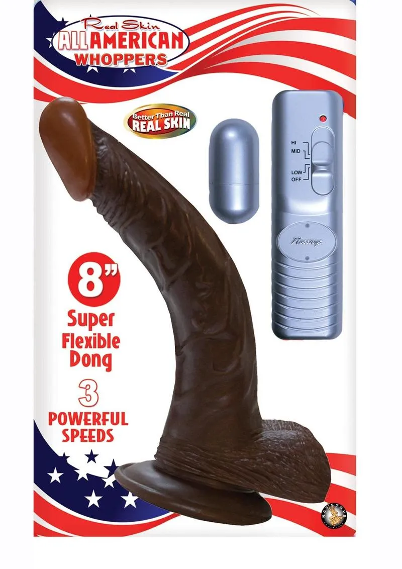 All American Whoppers Vibrating Dildo with Balls and Bullet