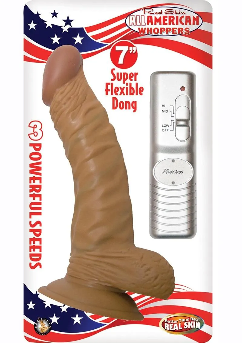 All American Whoppers Vibrating Dildo with Balls Latin