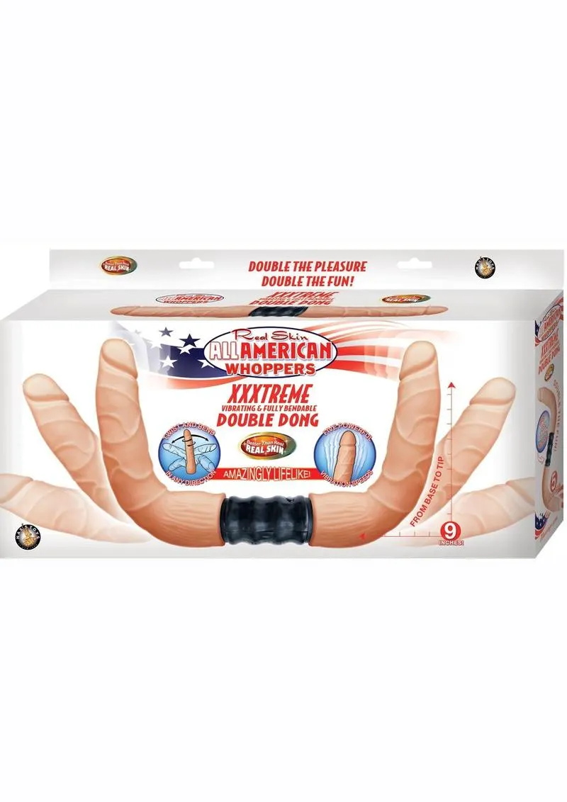 All American Whoppers Xtreme Vibrating Bend Double Dildo