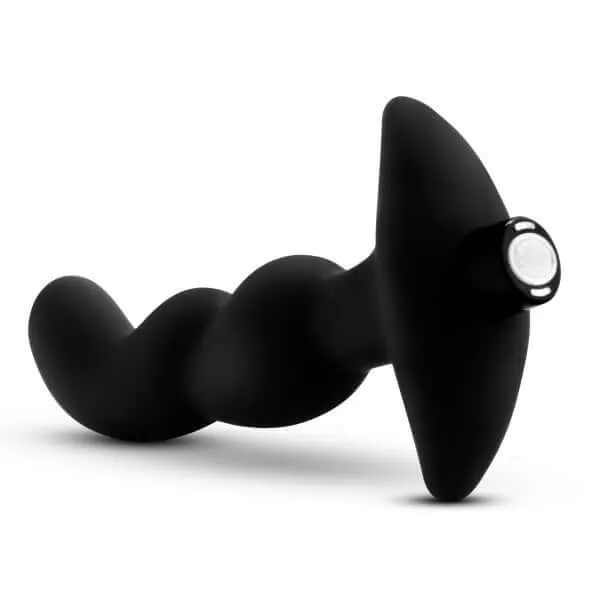 Anal Adventures Platinum Silicone Vibrating Prostate Massager 03 Black