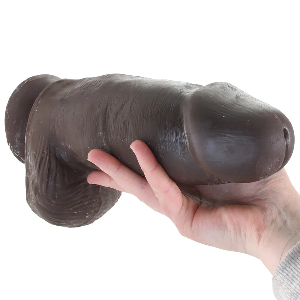 Au Naturel Chub 10 Inch Sensa Feel Dildo in Chocolate