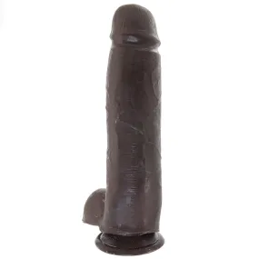 Au Naturel Huge 10 Inch Sensa Feel Dildo in Chocolate