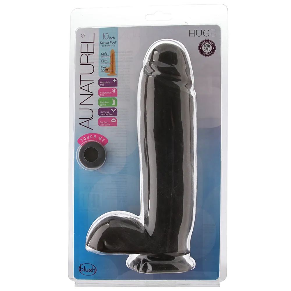 Au Naturel Huge 10 Inch Sensa Feel Dildo in Chocolate