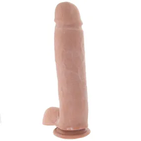 Au Naturel Huge 10 Inch Sensa Feel Dildo in Mocha