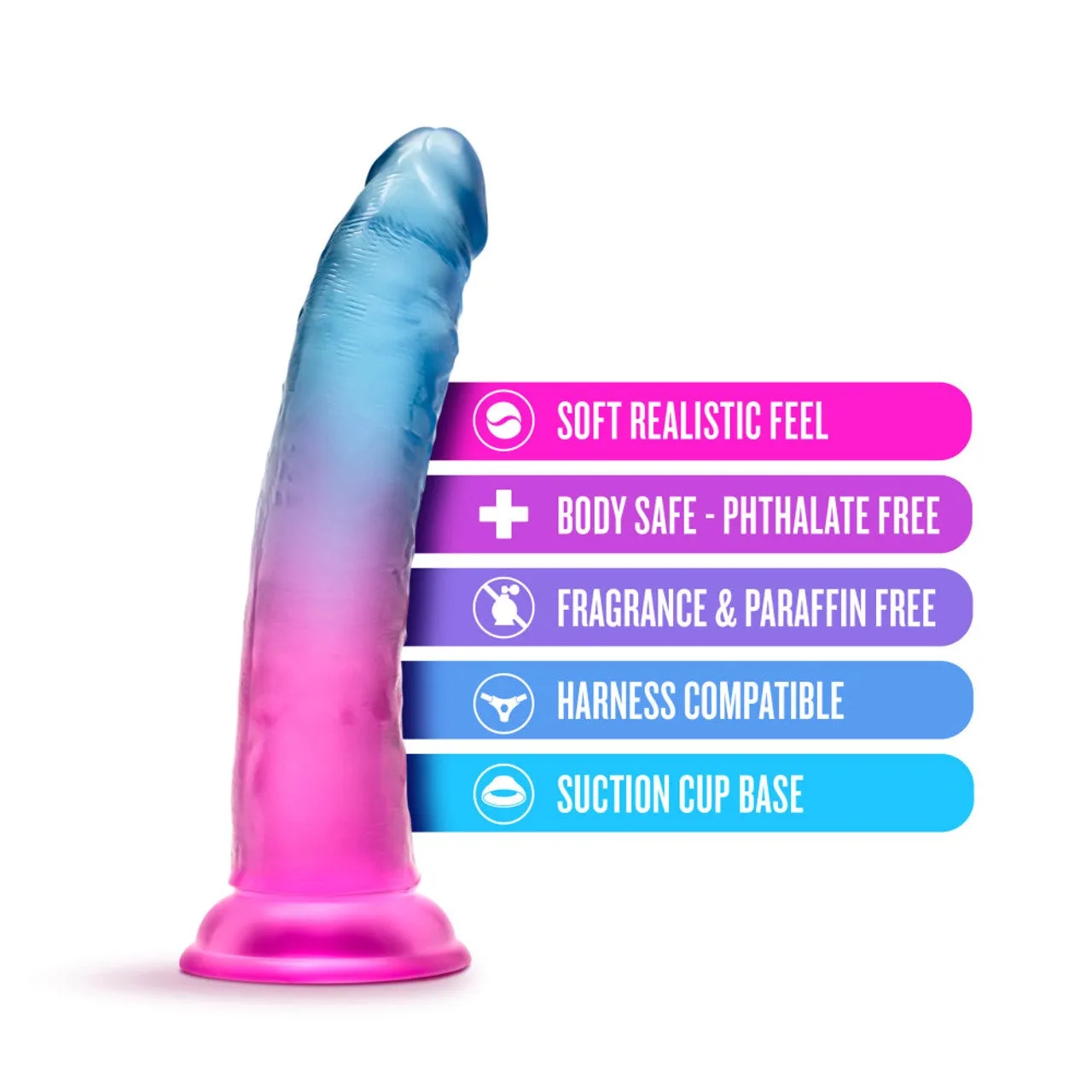 B Yours Beautiful Sky Dildo 7 inch Sunset