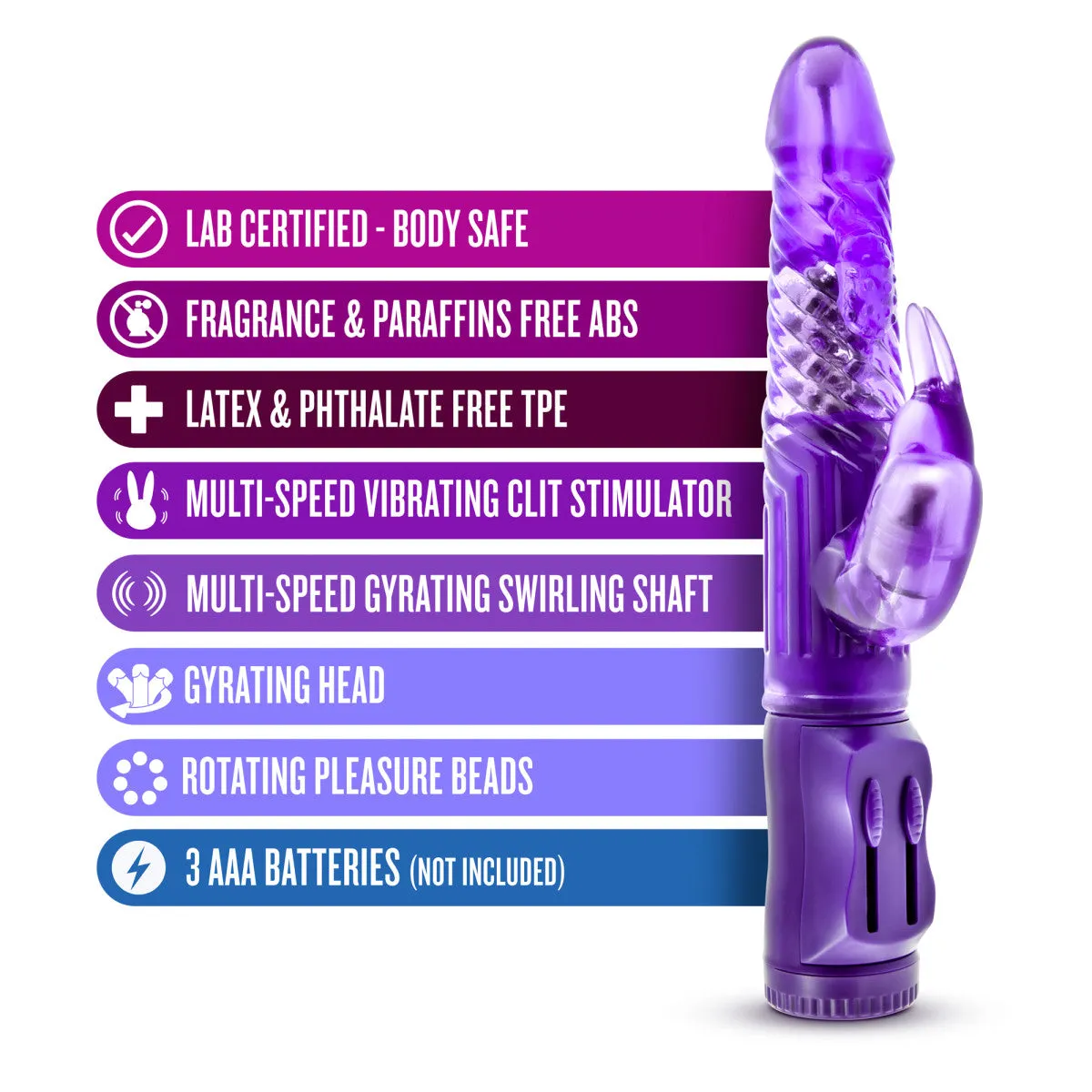 B Yours Beginner's Bunny Rabbit Vibrator - Purple