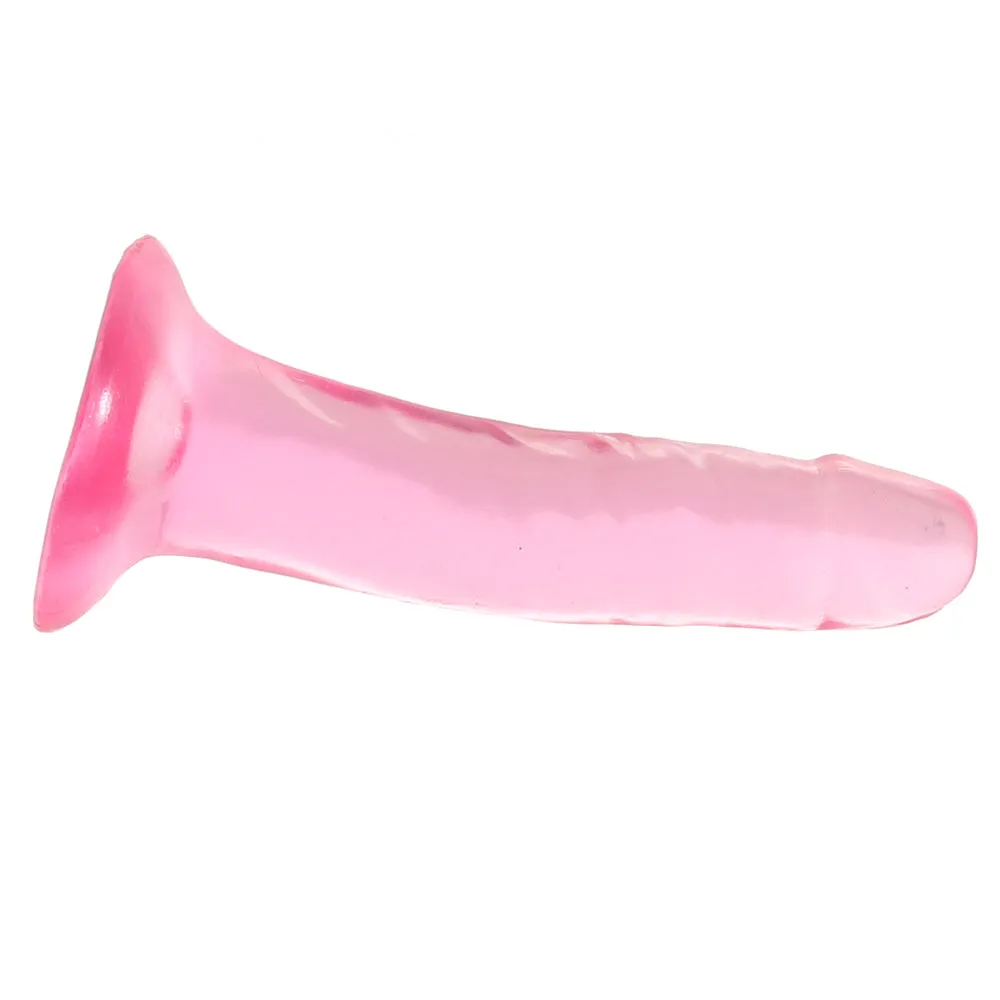 B Yours Plus Hard n’ Happy 5 Inch Jelly Dildo in Pink