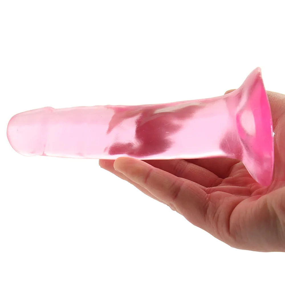 B Yours Plus Hard n’ Happy 5 Inch Jelly Dildo in Pink