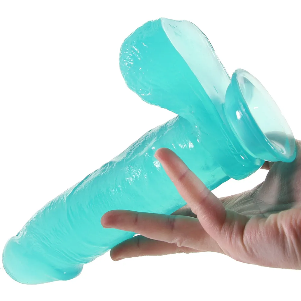 B Yours Plus Mount n’ Moan 9 Inch Ballsy Dildo in Teal