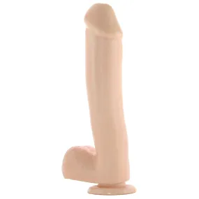 Basix 10 Inch Suction Base Dildo in Flesh