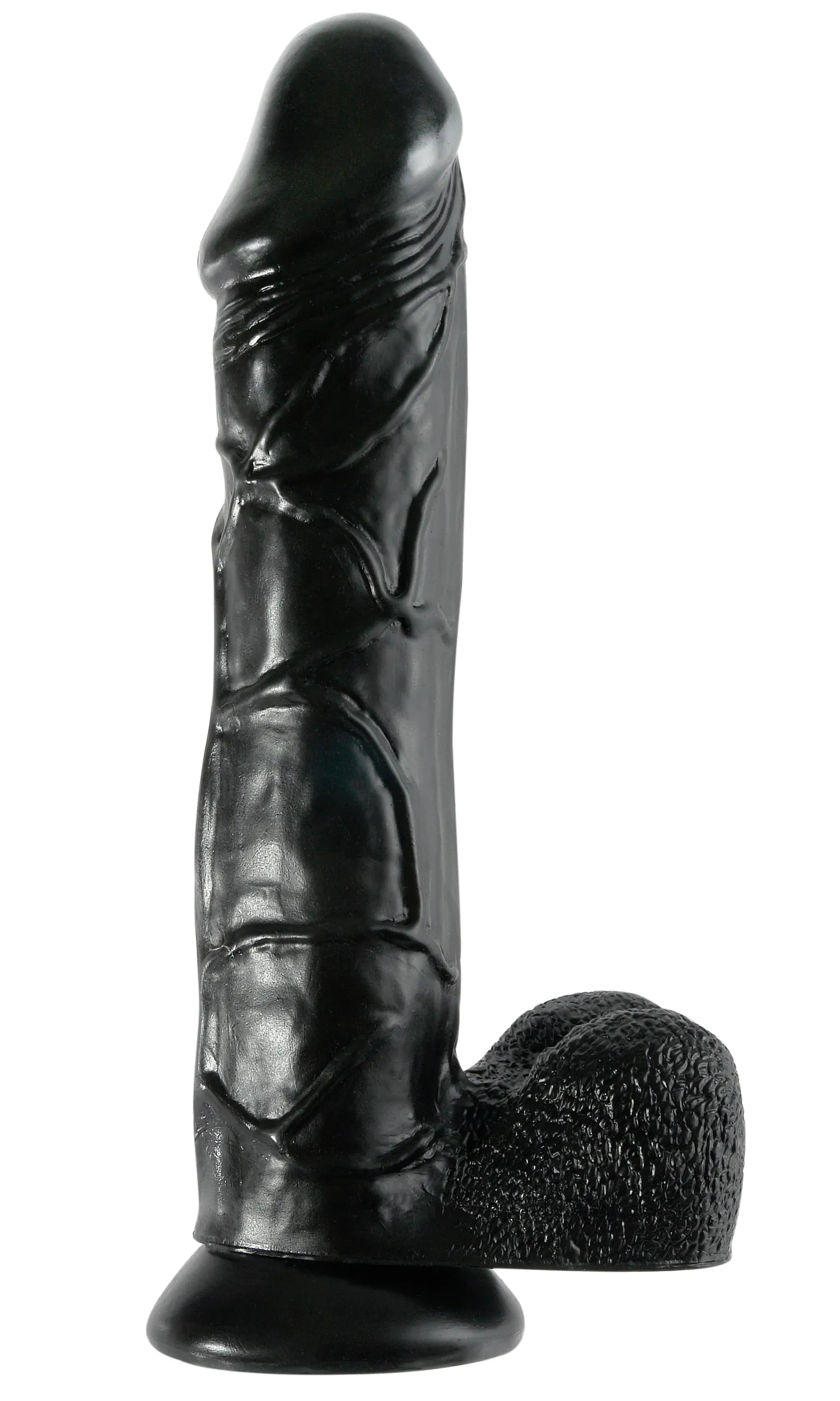 Basix 12 Inch Mega Dildo with Suction Cup for Hands-Free Fun