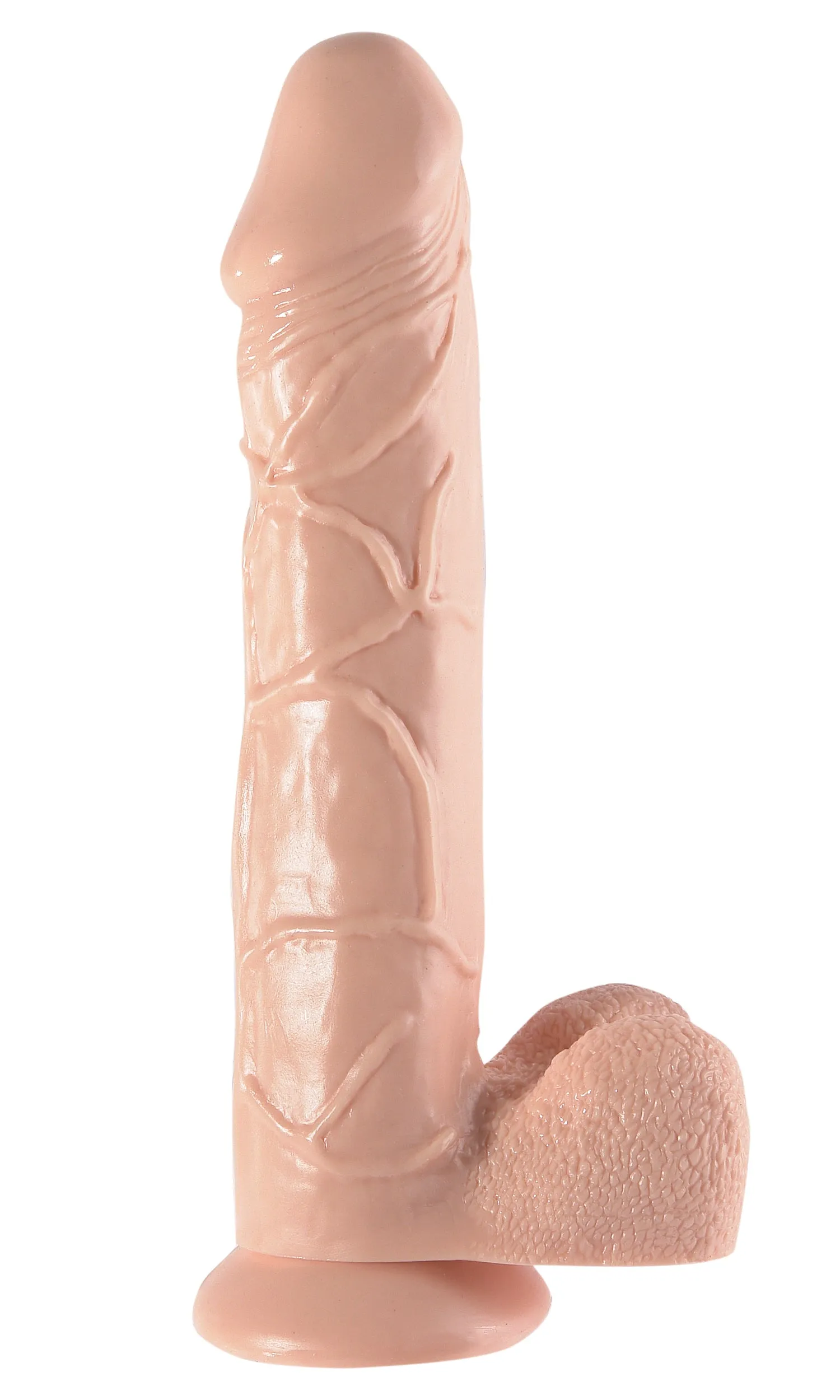 Basix 12 Inch Mega Dildo with Suction Cup for Hands-Free Fun