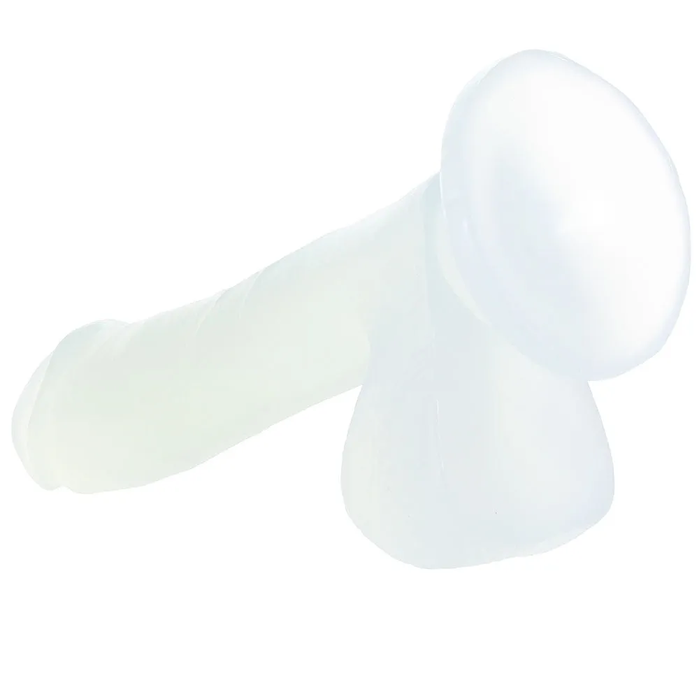 Basix 12 Inch Suction Base Dildo in Clear