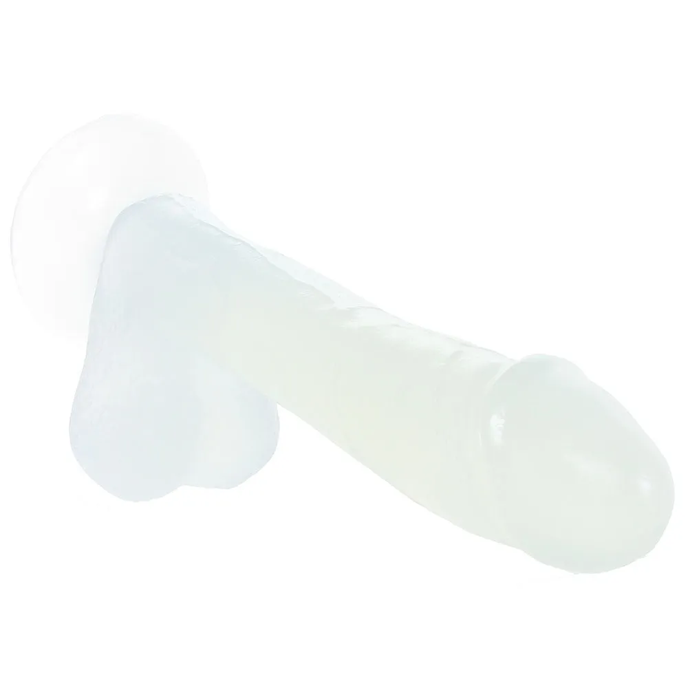 Basix 12 Inch Suction Base Dildo in Clear