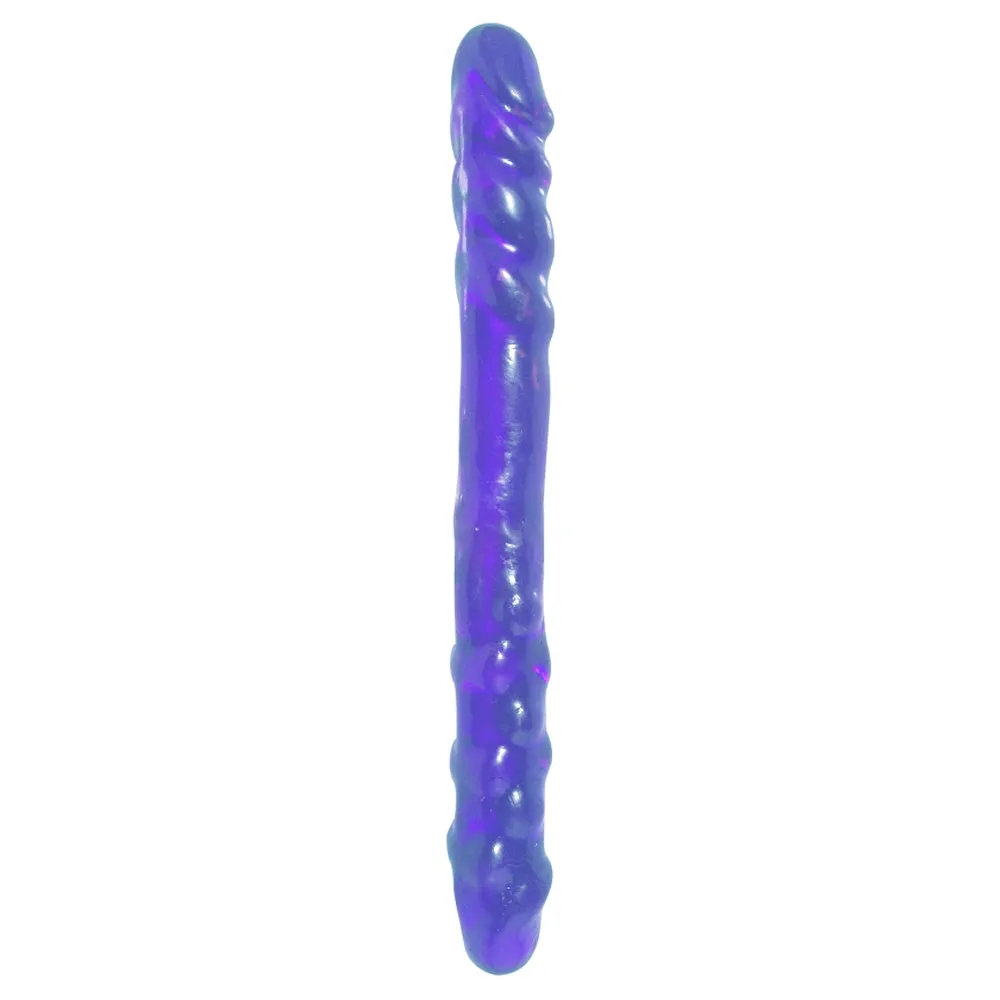 Basix 16 Inch Double Dildo in Purple