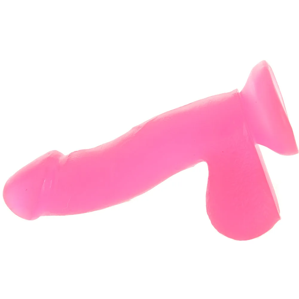 Basix 6.5 Inch Suction Base Dildo in Pink