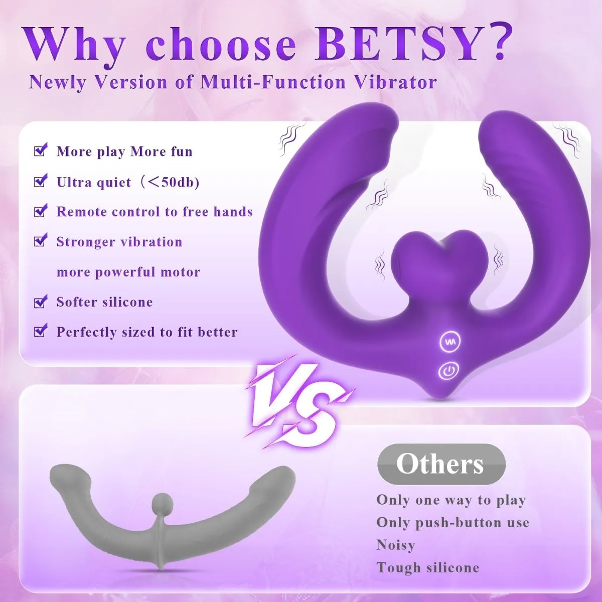 BETSY| Multi Playing Double-Ended Vibrator for Couple Foreplay