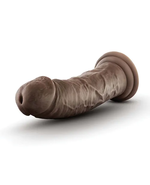 Blush Dr. Skin Plus 8 inch Posable Dildo - Chocolate