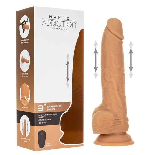 BMS Factory Naked Addiction Thrusting Dildo with Suction Cup