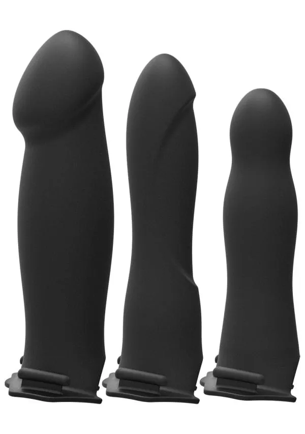 Body Extensions Hollow Silicone Vibrating 4 Piece Strap-On Set