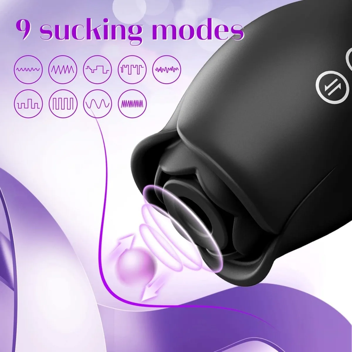 Body-Safe Silicone Rose Sucking Sex Toy for Women