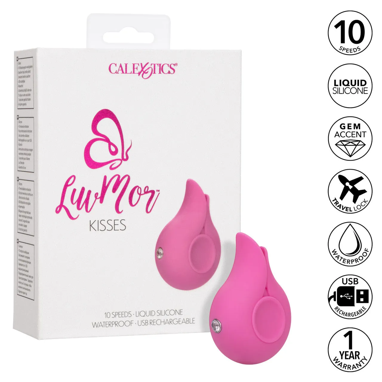 CalExotics LuvMor Kisses Rechargeable Silicone Vibrator