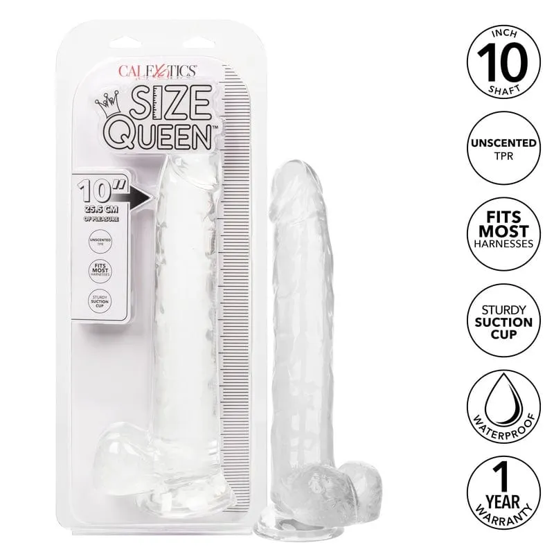 Calexotics Size Queen 10" Dildo Clear