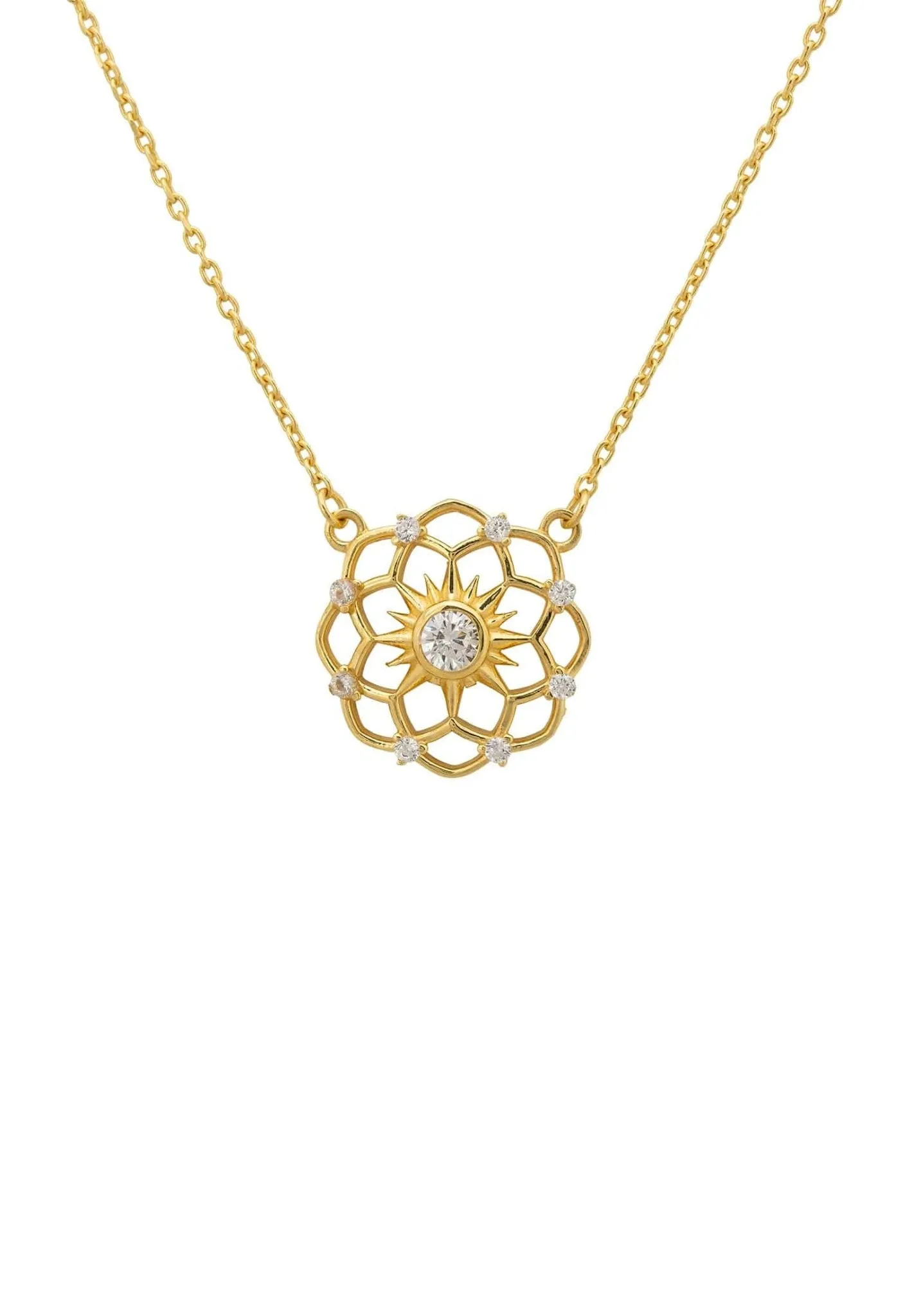 Chakra Pendant Necklace Gold