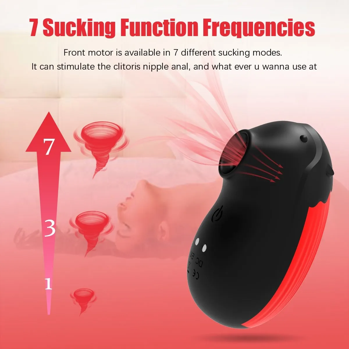 Clitoral Sucking Multiple Modes Vibrator Quiet Portable Size