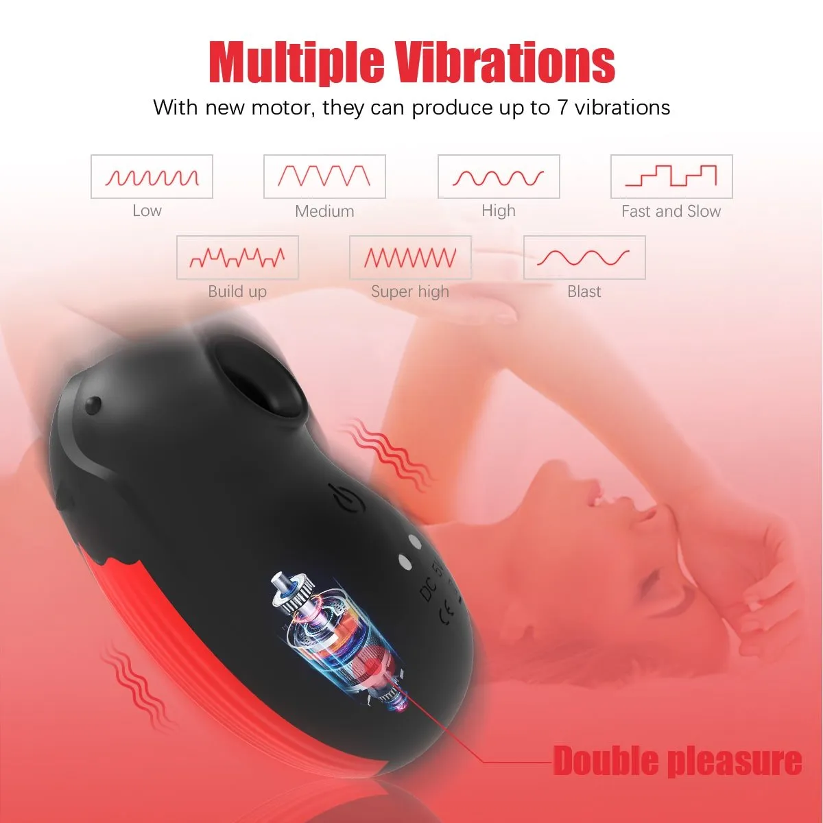 Clitoral Sucking Multiple Modes Vibrator Quiet Portable Size