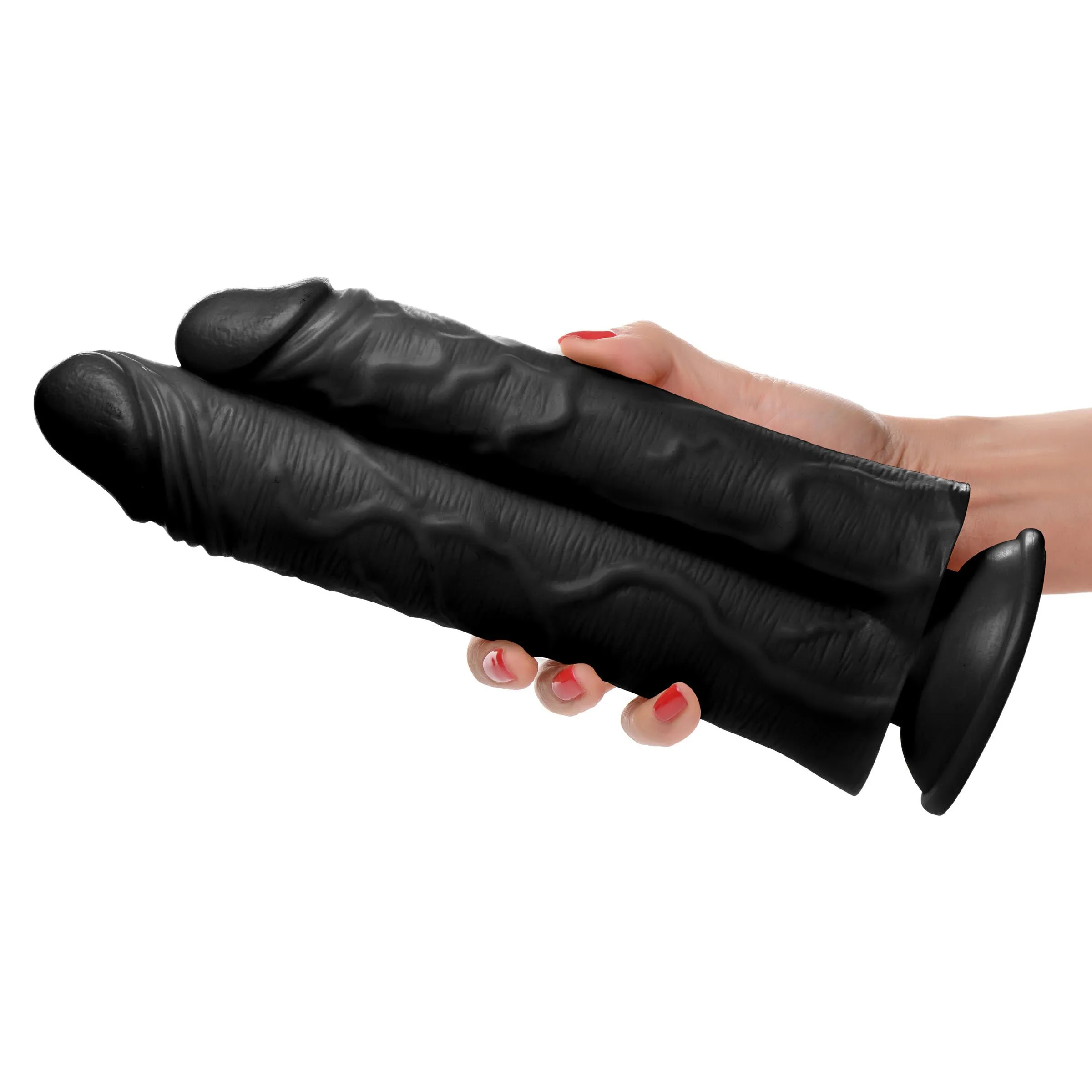 Double Stuffer 10" Double Pecker Dildo - Black