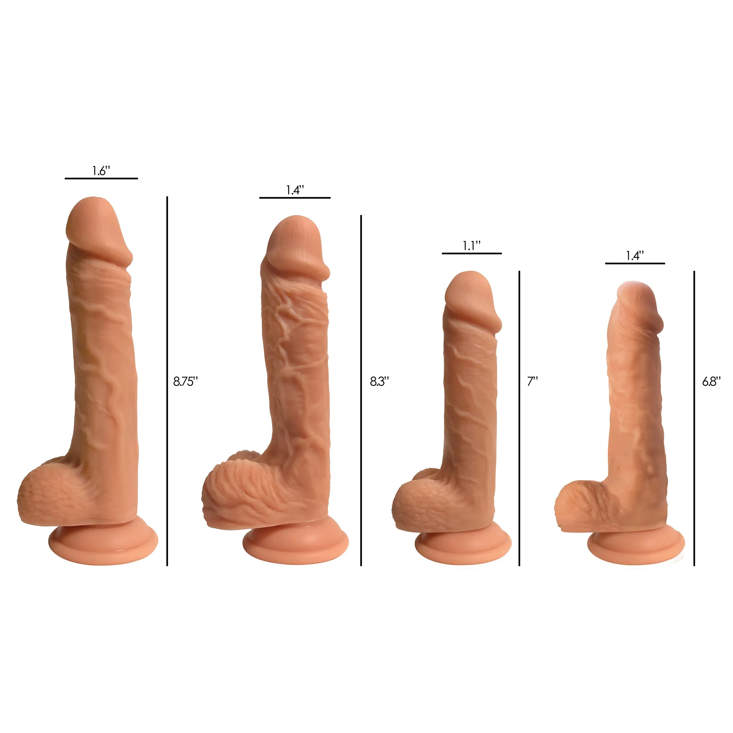 Easy Riders Dual Density Silicone Dildo - 6 Inch