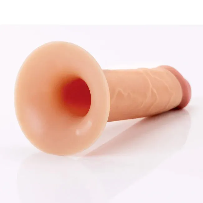 Hollow Silicone Strap-On 7 in. Light/Tan