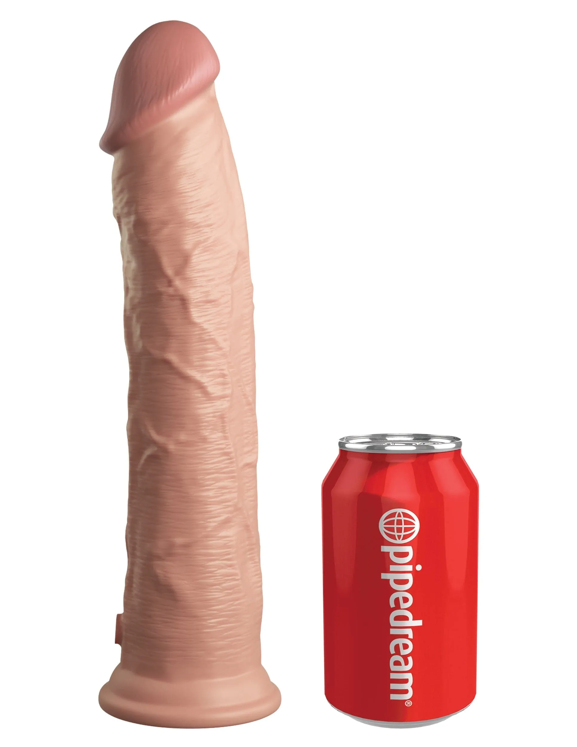 King Cock Elite 11" Silicone Dual Density Dildo - Vanilla