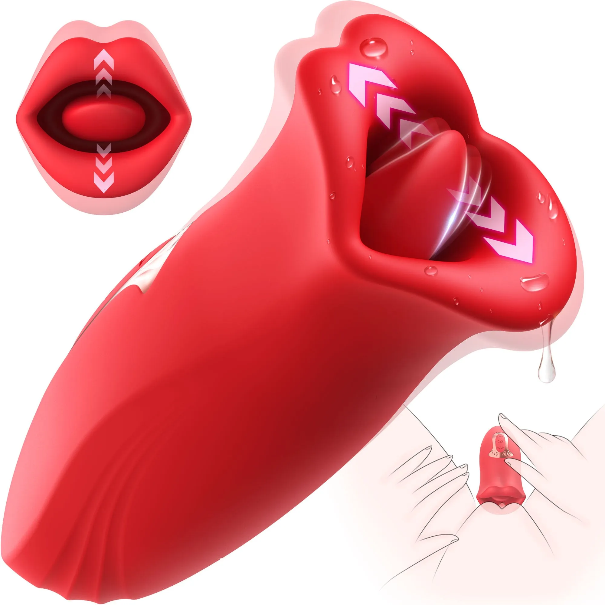 Kissing Vibrator with Vibrating Tongue